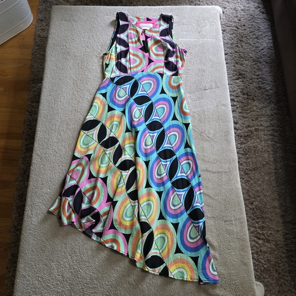 By Anthropologie Kenzie Asymmetrical Dress Size 6 - Picture 9 of 16